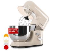 Klarstein Batidora Amasadora con Bol 5L para Hornear, Robot Cocina, Amasadora Reposteria 1800W, Gancho y Bol para Mezclar, Electrodomesticos Cocina Varillas Rotación Planetaria con 6 Velocidades