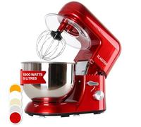 Klarstein Batidora Amasadora con Bol 5L para Hornear, Robot Cocina, Amasadora Reposteria 1800W, Gancho y Bol para Mezclar, Electrodomesticos Cocina Varillas Rotación Planetaria con 6 Velocidades