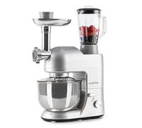 Klarstein Batidora Amasadora con Bol 5L para Hornear, Robot Cocina, Amasadora Reposteria 1800W, Picadora Carne, Gancho y Bol para Mezclar con Varillas Rotación Planetaria con 6 Velocidades