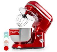 Klarstein Batidora Amasadora con Bol, 5L para Hornear, Robot Cocina, Amasadora Reposteria 2000W, Gancho y Bol para Mezclar, Electrodomesticos Cocina Varillas Rotación Planetaria con 6 Velocidades