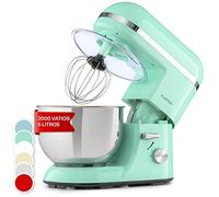 Klarstein Batidora Amasadora con Bol 5L para Hornear, Robot Cocina, Amasadora Reposteria 2000W, Gancho y Bol para Mezclar, Electrodomesticos Cocina Varillas Rotación Planetaria con 6 Velocidades