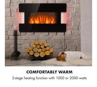 Klarstein Belfort Light & Fire Chimenea eléctrica 1000/2000W Mando a distancia Klarstein