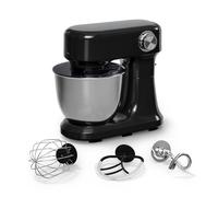 Klarstein Bella Evo Robot de Cocina 1500W - 5L Acero Inoxidable, 12 Velocidades, Función Pulso, Gancho & Batidor, Robot Cocina Multifunción, Protector Salpicaduras, Negro