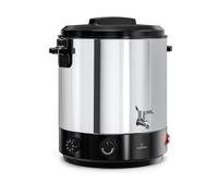 Klarstein Biggie Esterilizador Mecánico 25 L de Acero Inoxidable con Grifo de Acero Inoxidable, 1800 W, 30-110 °C, Temporizador, Conservas y Bebidas Calientes