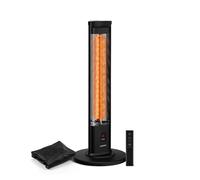 Klarstein BlazeTower Calefactor Infrarrojo 2000W - 3 Niveles, IP45, Temporizador, Mando a Distancia, Protección Antivuelco, Exterior, Estufa Infrarroja Portátil