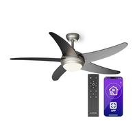 Ventilador de techo Bolero 2 en 1 132 cm Luz 55 W Mando a distancia Control por aplicación 2 sentidos de giro Klarstein