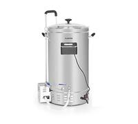 Klarstein Brauheld Pro - Fermentadores cerveza, Fabrica cerveza artesanal, Máquina cerveza artesanal, Temporizador 1-99 min, 30-100 °C, Acero inoxidable, Recipiente grano extraíble, 45 L, Plateado