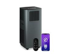 Klarstein Breeze Box Aire Acondicionado Portátil - 11,000 BTU, cubre hasta 51 m², control remoto y app, 3 en 1: enfría, deshumidifica y ventila, eficiente (A), silencioso, kit de ventana, Antracita