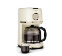 KLARSTEIN Cafetera de filtro, Victoria - Cafetera de diseño retro, 1,5 L para hasta 12 tazas, función de mantenimiento del calor, sistema antigoteo, apagado automático