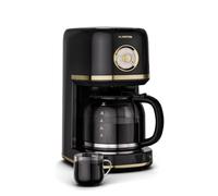 KLARSTEIN Cafetera de filtro, Victoria - Cafetera de diseño retro, 1,5 l para hasta 12 tazas, función de mantenimiento del calor, sistema antigoteo, apagado automático