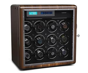 KLARSTEIN Caja para 12 Relojes, Vitrina Acrílico, Joyeros, 5 TPD, Caja Relojes Acrílico, Expositor para Dar Cuerda Reloj, Relojero Organizador para Relojes Grandes, Organizadores