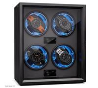 KLARSTEIN Caja para 4 Relojes, Vitrina Acrílico, Joyeros, 4 TPD, Caja Relojes Acrílico, Expositor para Dar Cuerda Reloj, Relojero Organizador para Relojes Grandes, Organizadores