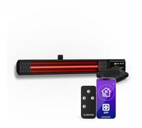 Klarstein Calefactor Infrarrojo 2000W - Montaje en Pared, Exterior IP65, 9 Niveles, WiFi/App, Temporizador, Silencioso, Aluminio, Calienta 15 m², Estufa Infrarroja Exterior