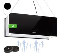 Klarstein Campana Cocina, Extractor para, Campana Techo con Flujo de Aire 590m³/h y Temporizador, Regulable, Extractor Humos 3 Modos y Filtros Carbón Activo