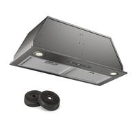 Klarstein Campana Extractora Cocina 72cm con LEDs, Extractor con Filtros Anti Grasa para Lavar en Lavavajillas, Campanas Extractoras con Flujo Aire 439m³/h Airflow, Extractores Cocinas