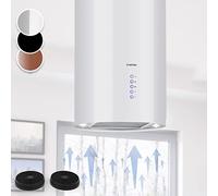 Klarstein Campana Isla Cocina, Extractor para Islas, Campana Isla Techo con Flujo de Aire 650m³/h y Temporizador, Regulable, Extractor Humos 3 Modos y Filtros Carbón Activo