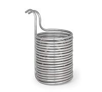 Klarstein Chiller Enfriador de inmersión - Serpentín de agua, Enfriador de mosto, Enfría el macerado de 100 °C a temp. ambiente en 30 min, Acero inoxidable, 21,5 cm Ø, 18 espiras, plateado