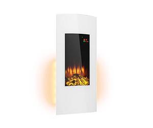 Klarstein Chimenea Electrica Pared, Estufa sin Leña de Interior, Chimeneas Electricas Decorativas 2000W, Llama LED, Chimenea Decorativa Falsa, Mando a Distancia, Temporizador y Termostato Ajustable