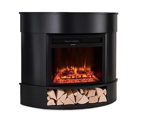 Klarstein Chimenea Electrica Pared, Llama LED con una Potencia de 1800W y Mando, Temporizador y Control Automático de Temperatura, Chimenea Interior Casa con Efecto Troncos, Estufas Interior