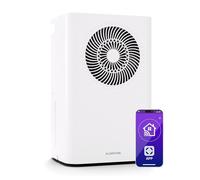 Klarstein CircleDry 12L Deshumidificador Smart, Wi-Fi App, Silencioso 38dB, Temporizador 24h, Drenaje Continuo, Control de Humedad, Portátil para Hogar, Habitaciones hasta 24m², Blanco