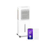 KLARSTEIN Climatizador Evaporativo, Ventilador con Agua 10L, Control App & Mando, 340 m³/h, Temporizador, Portátil para Hogar & Dormitorio, White