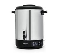 Klarstein Cocina automática con grifo, 40 l, hervidor de vino caliente de acero inoxidable con grifo, dispensador de agua caliente grande, 2500 W, para bebidas y alimentos, olla eléctrica de 30 - 100