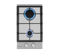 Klarstein Cocina de Gas Butano, 2 Fuegos Placa de Gas para Encimera Cocina, Potencia de 4000W, Placa Butano Integrada de Acero Inoxidable, Fogones para,Encimera de 2 Anillos GPL