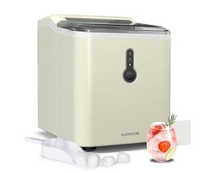 Klarstein Cubitera, Pequeña - 12 kg/24 h, ciclo de 8 min, depósito de agua de 1,5 L, indicadores LED, portátil, tapa transparente, incluye cuchara - Cubitera para fiestas