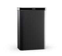 KLARSTEIN Cubo de Basura cocina con sensor sin contacto - 60L, acero inoxidable negro mate, cierre suave, papelera cocina para basura reciclaje