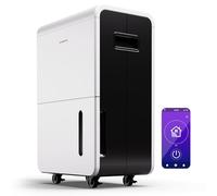 Klarstein DryFy Grand Smart 70L Deshumidificador, 70L/24h, Wi-Fi App Control, Depósito 8L, Temporizador 24h, Desagüe Continuo, Portátil para Habitaciones 60-90m², Blanco