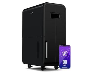 Klarstein DryFy Grand Smart 70L Deshumidificador, Control Aplicación Wifi, 8L Depósito, Temporizador 24h, Bajo Consumo, Silencioso, Para Habitaciones 60-90m²