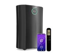 Klarstein DryFy ProConnect 16L deshumidificador - 285w, wifi, depósito de 2.5l, 16L/día, filtro de carbono activado, silencioso, sensor de humedad, timer 24h, para hogar, oficina, negro