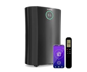 Klarstein DryFy ProConnect 16L deshumidificador - 285w, wifi, depósito de 2.5l, 16L/día, filtro de carbono activado, silencioso, sensor de humedad, timer 24h, para hogar, oficina, negro