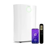 KLARSTEIN DryFy ProConnect 16L Deshumidificador Smart Wi-Fi, Control App, Silencioso, Temporizador 24h, Filtro Carbón Activo, Ajuste Humedad 40-80%, Portátil para Hogar/Oficina, 24m², Blanco