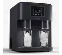 Klarstein Eiszeit Crush Máquina de Hielo Negro - depósito 1,8 L, 15 kg/24 h, hielo en 12 min, ~16 cubitos/ciclo | Cubitos y hielo picado, pantalla táctil, alarmas