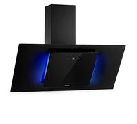Klarstein Eleonora - Campana extractora de pared, Potencia 76 W, Iluminación LED, Touch Control, Consumo de energía 10 kWh/año, Aire de escape hasta 426 m³/h, Dimensiones 90 x 39 x 43 cm, Negro