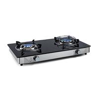 Klarstein Encimera Cocina de Gas Portatil, 2 Quemadores, Placa de Gas 7.7KW para Cocina, Cocinas de con Quemador Wok de Acero Inoxidable, Encimera 2 Fuegos con Quemadores de Camping