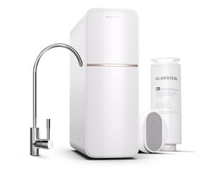 Klarstein Filtro Agua Grifo Cocina, Filtros Agua Grifo Agua Potable para Fregadero de, Compatible con Sistema Osmosis Filtración 5 Etapas, Pureza 99,99%, Filtro Grifo Cocina Casa