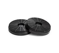 Klarstein Filtro de carbón activo para campanas extractoras Limelight/Eleonora, 2 filtros, Diámetro 16 cm, Ventilación, Atrapa los olores, Fácil instalación, Negro