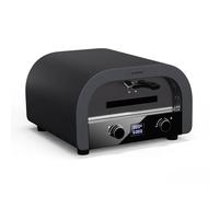 Klarstein FornoVetro Horno Para Pizzas 2200W - Doble Resistencia, Control Digital de Temperatura y Tiempo, Piedra Para Pizza, Tapa de Cristal, Hasta 450°C, Diseño Compacto Exterior