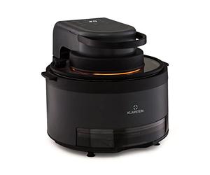 Klarstein Freidora de Aire Caliente 2 en 1 de 1250W, Calentamiento Rápido para Cocinas, Freidora Sin Aceite Compacta, Capacidad 5 l., Fácil de Limpiar, Freidoras Compactas, Air Fryer 6 Programas