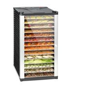 Klarstein Fruit Jerky 14 - Deshidratador fruta/carne, 1,8 m² de superficie de secado, 14 niveles, 1000 vatios, ajustable hasta 70 °C, temporizador, carcasa estable, negro