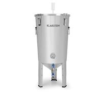 Klarstein Gärkeller Equipo para elaborar cerveza - con termómetro, Olla de cocción cónica, para elaborar cerveza o fermentar vino, Airlock: tapa hermética, Grifo de vaciado, Variante: Pro, 30 litros