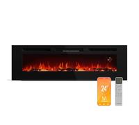 Chimenea eléctrica inteligente Galeras | 2 ajustes de calor | 16 - 30°| Ilusión de llama LED | Capaz de IOT Klarstein