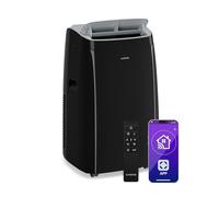 Klarstein Grandbreeze Aire Acondicionado Portátil - 14,000 BTU, cubre hasta 65 m², control remoto y app, 3 en 1: enfría, deshumidifica y ventila, eficiencia A, silencioso, kit para ventana, Negro