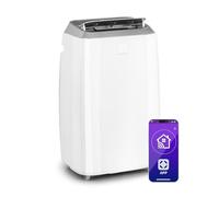Klarstein Iceblock Prosmart 12 Aparato de Aire Acondicionado Portátiles - 3 en 1: Refrigeración, Ventilación & Deshumidificación, 12,000 BTU, Control App & Alexa, 340 m³/h, Ideal para 18 m², Blanco