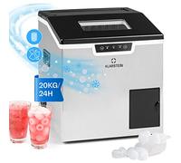 Klarstein Icefestival Bullet Gris Maquina de Hielo para Casa 3L, Encimera 20 kg, hace Cubitos de Hielo y Picado, Doméstica con Panel Táctil y Sistema Fácil Limpieza, Función Rápida