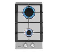 Klarstein Ignito Domino - Quemador automático de 2 quemadores (30 cm, 2-flammig, silber), color plateado