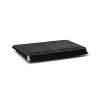 Klarstein InnoChef - Placa doble inducción, 3400 W, control táctil, sensor de olla, temporizador apagado, 10 niveles, antisobrecalentamiento, bloqueo infantil, vitrocerámica, negro/gris jaspeado