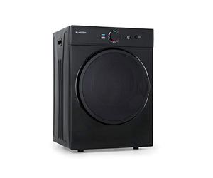 Klarstein Jet Set Secadora, 1020 W, Libre Instalacion/Bajo Encimera, Clase C, 3 kg, Secado por Evacuacion, Seleccion de Calor, Temporizador, Compacta 49 x 69 x 47,5 cm, Tambor Inox, Negra